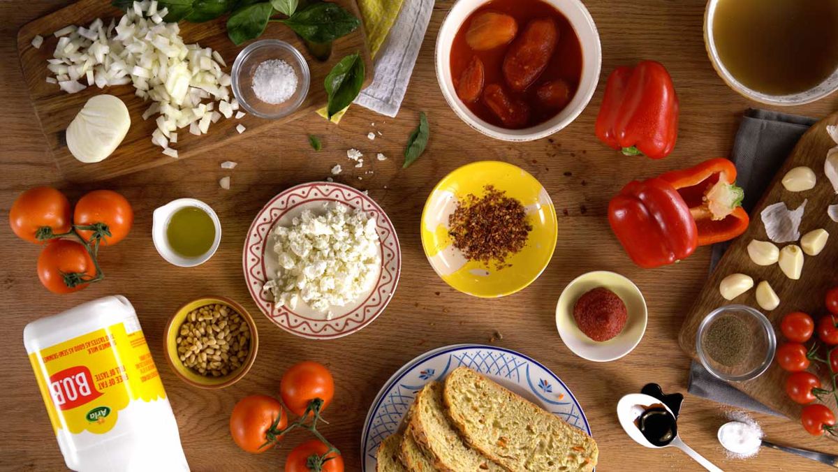 Ingredients for Roasted Pepper and Tomato Soup