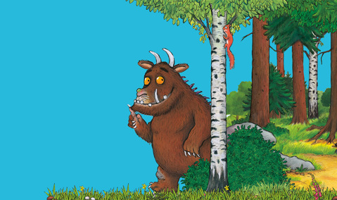 Gruffalo peeking out from the forest