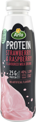 Arla Protein Strawberry & Raspberry flavoured milk 482ml