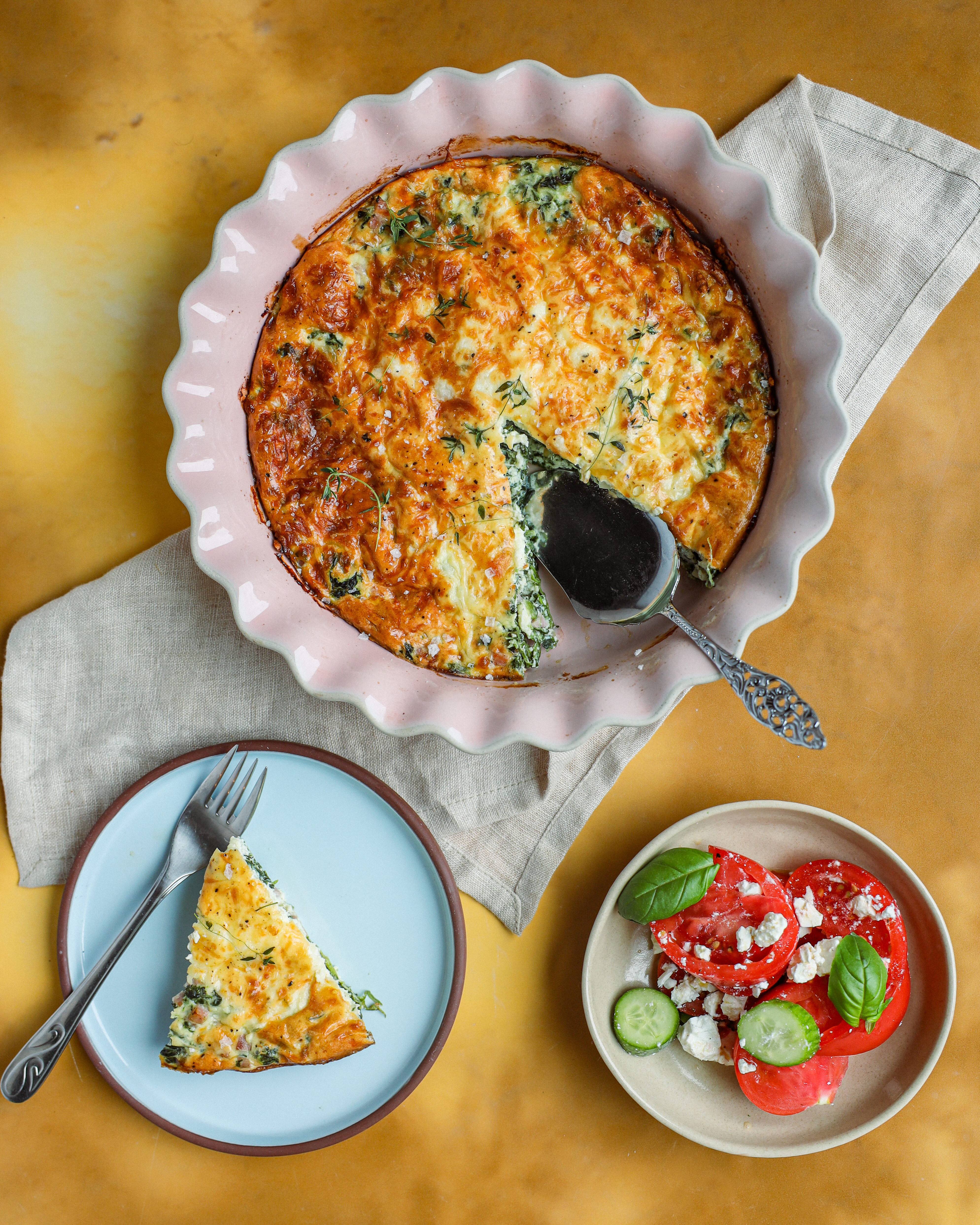 Savoury quiches, pies, and filo bakes