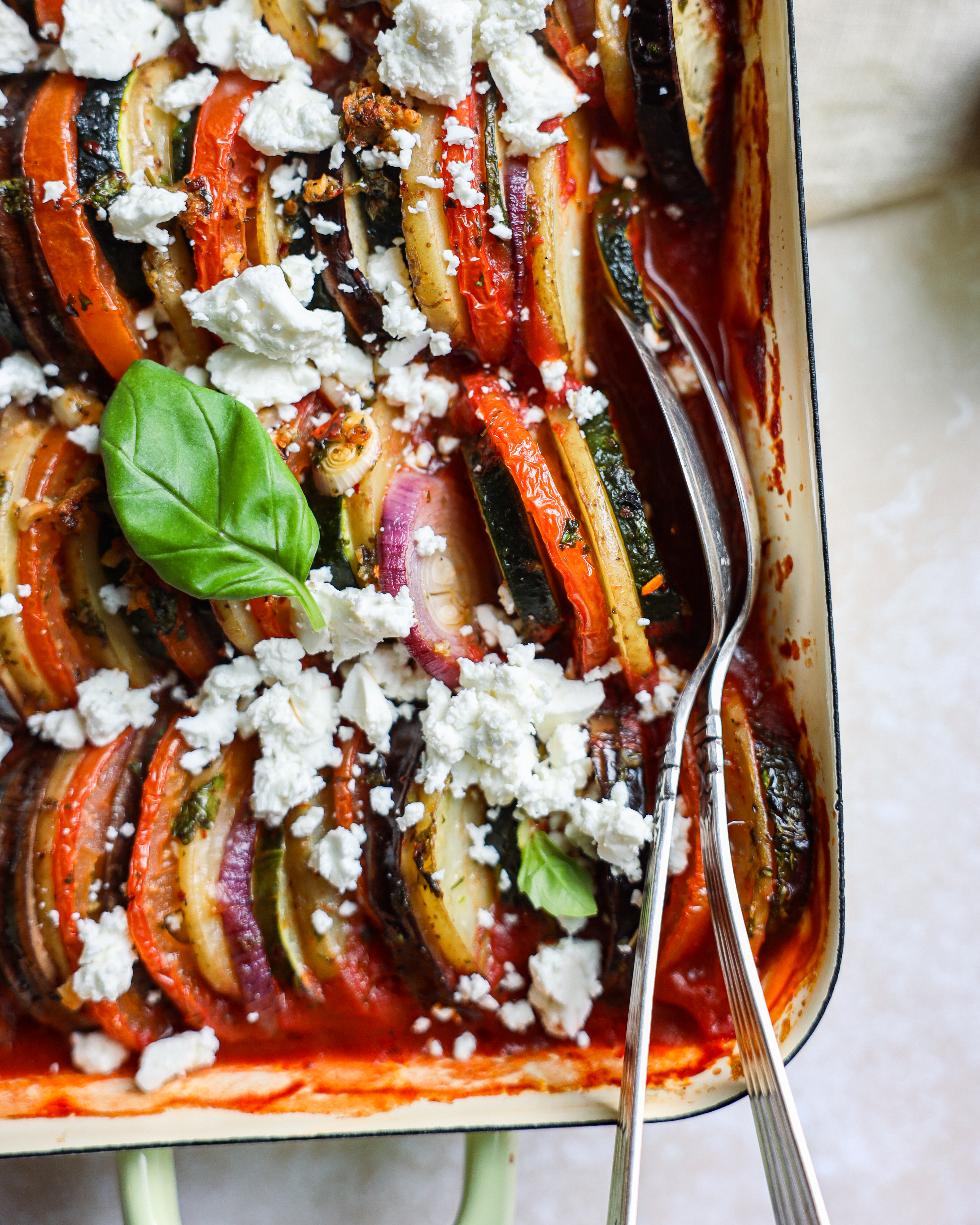 Oven-baked vegetables