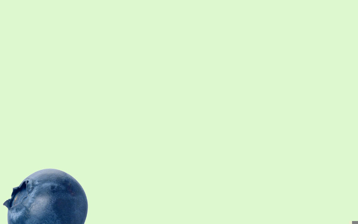 Blueberry on a green background