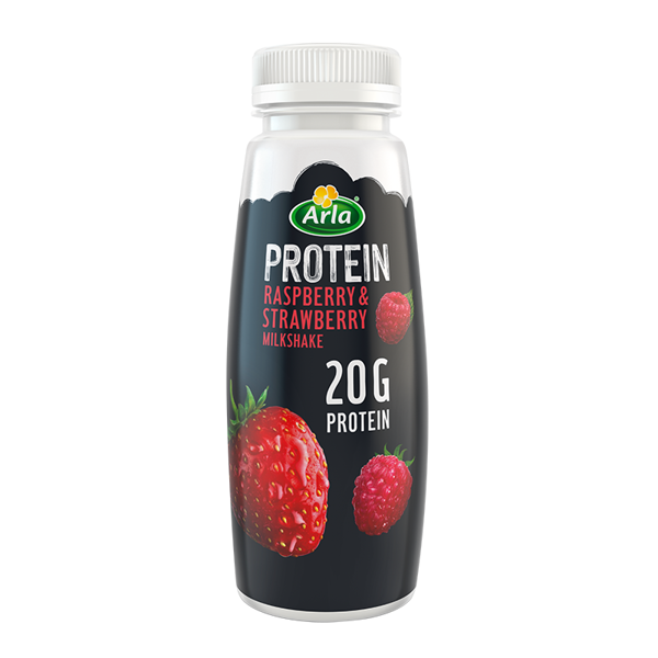 Arla Protein Raspberry & Strawberry Milk Shake 225ml Arla UK