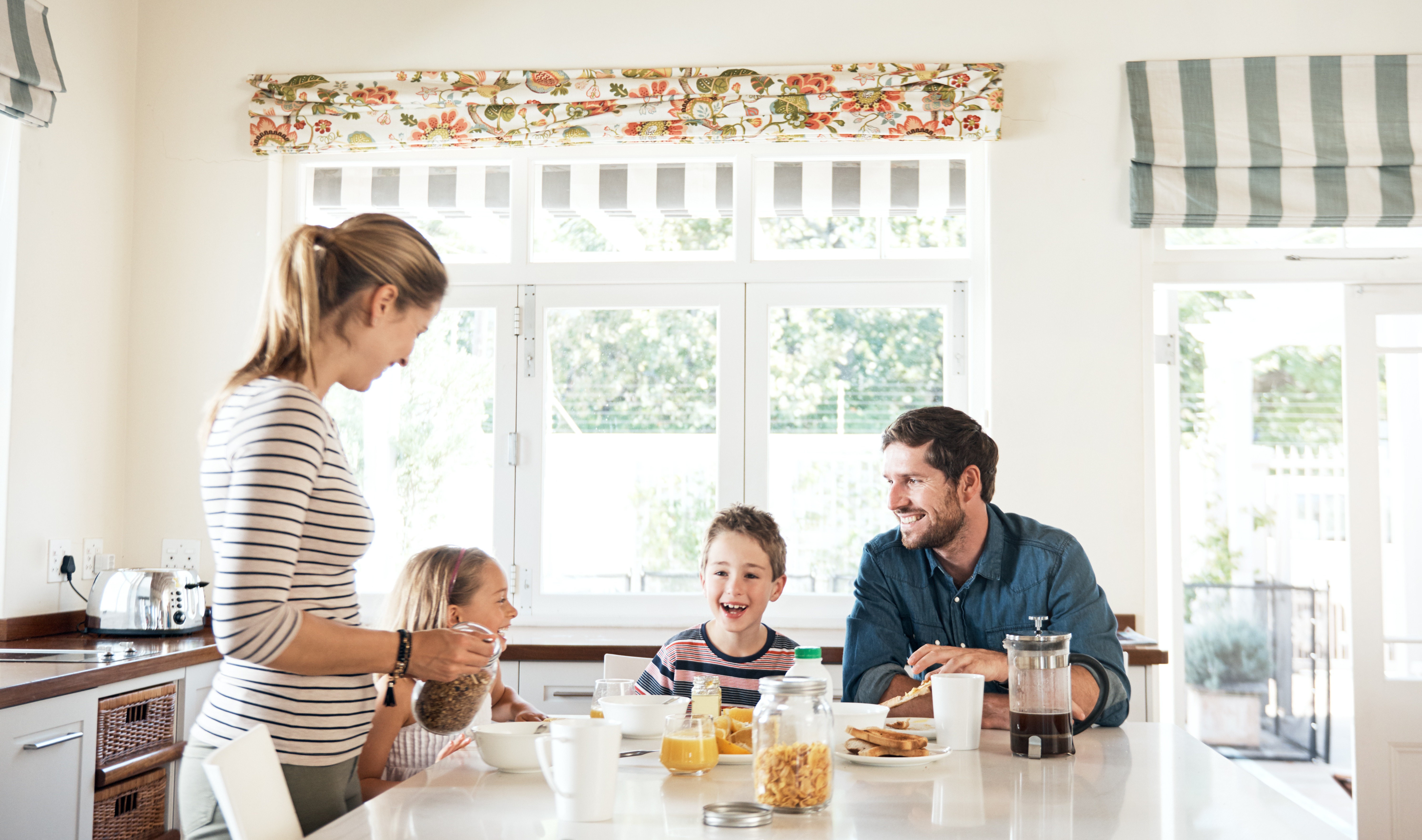 Children baking in a kitchen