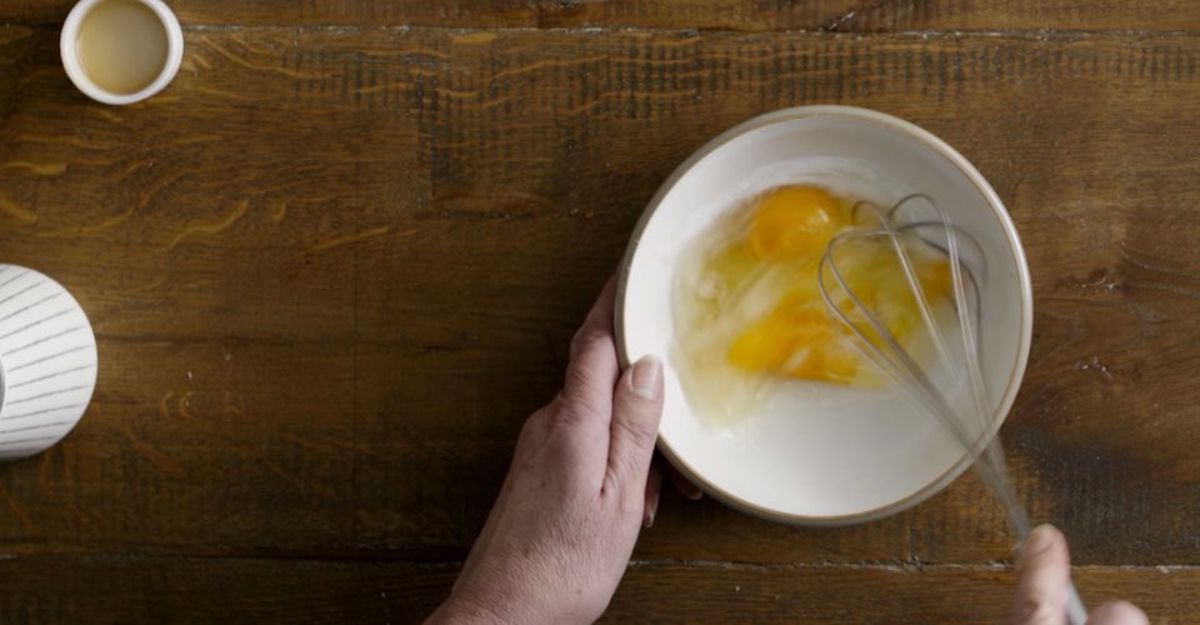Whisk the eggs