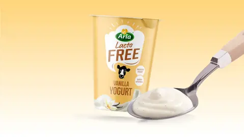 Enjoy New Creamy Arla LactoFREE Vanilla Yogurt
