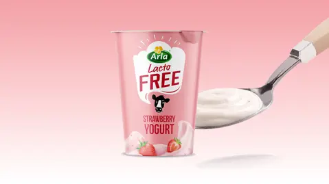 Fresh New Fruity Flavour Arla LactoFREE Strawberry Yogurt