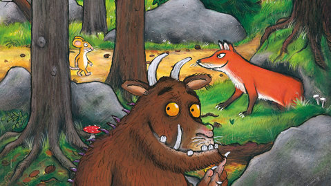 Gruffalo, fox and mouse in the woods