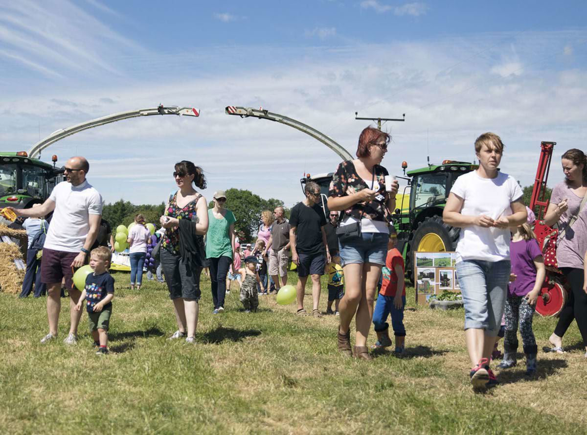 Visitors walking though an Arla Open Farm