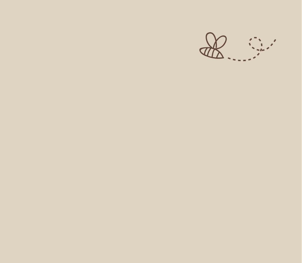 Green background with a bee illustration in top right