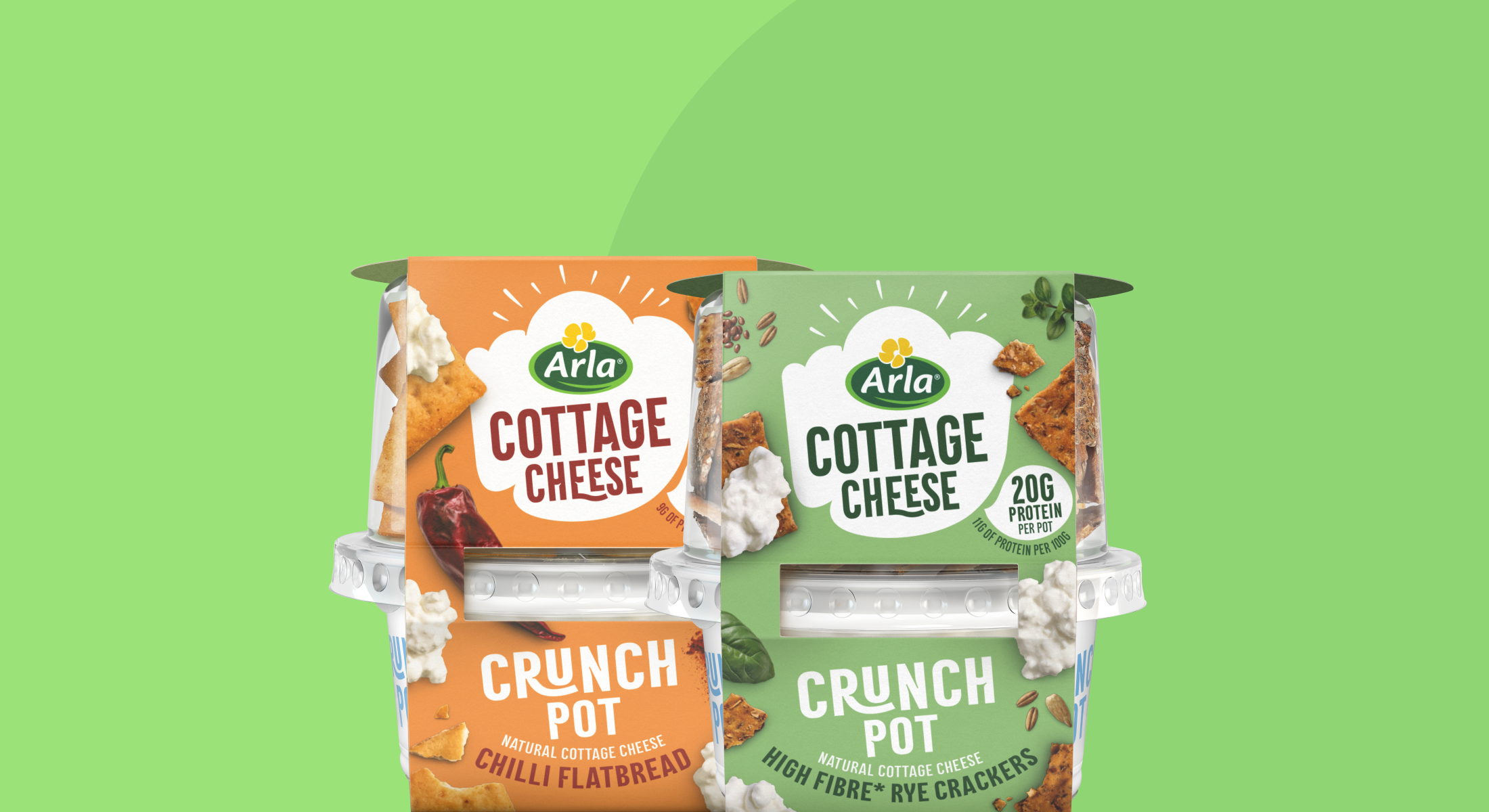 ARLA COTTAGE CHEESE CRUNCH POTS